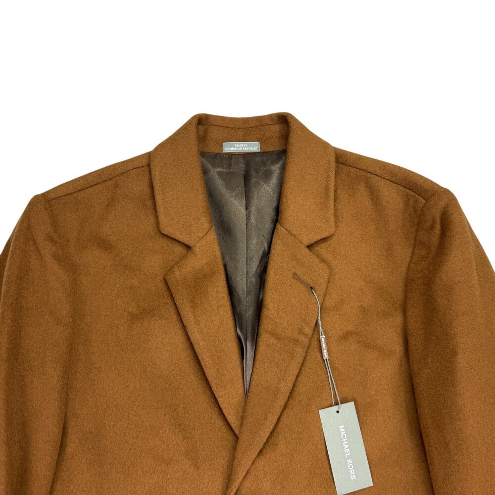 Michael Kors Mens Madison Wool Cashmere Modern Fit Overcoat Brown 38R - Picture 2 of 6
